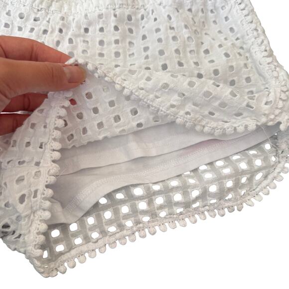 Women's Lilly Pulitzer for Target White Eyelet Lined Stretchy Shorts - Small - Picture 2 of 7
